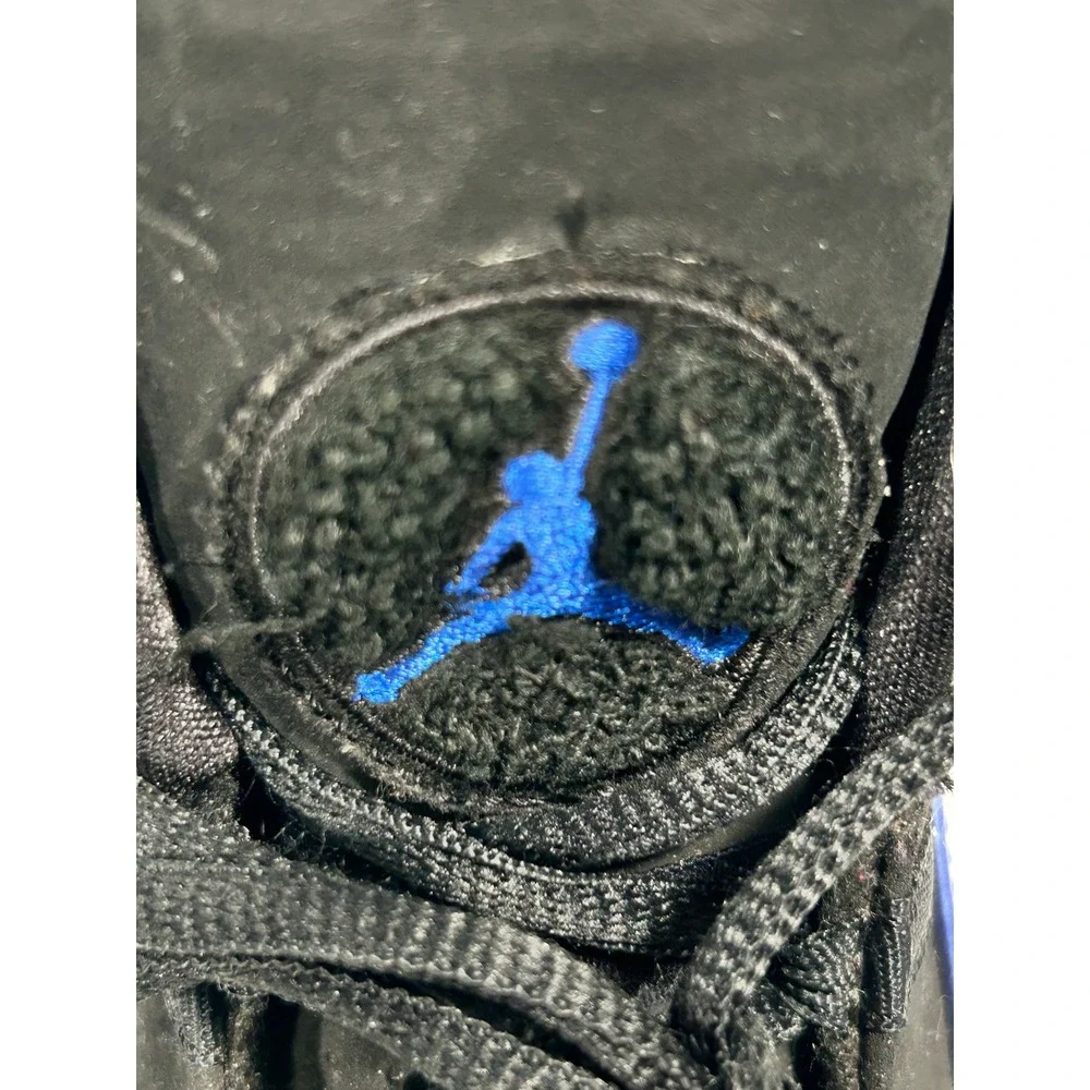 Jordan 6 Rings Blue Foamposite Black Metallic Basketball Shoes 322992-007 sz 6Y